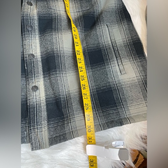 Ridgecut heavy fleece lined jacket Shacket Black and Gray Plaid large - Picture 11 of 13